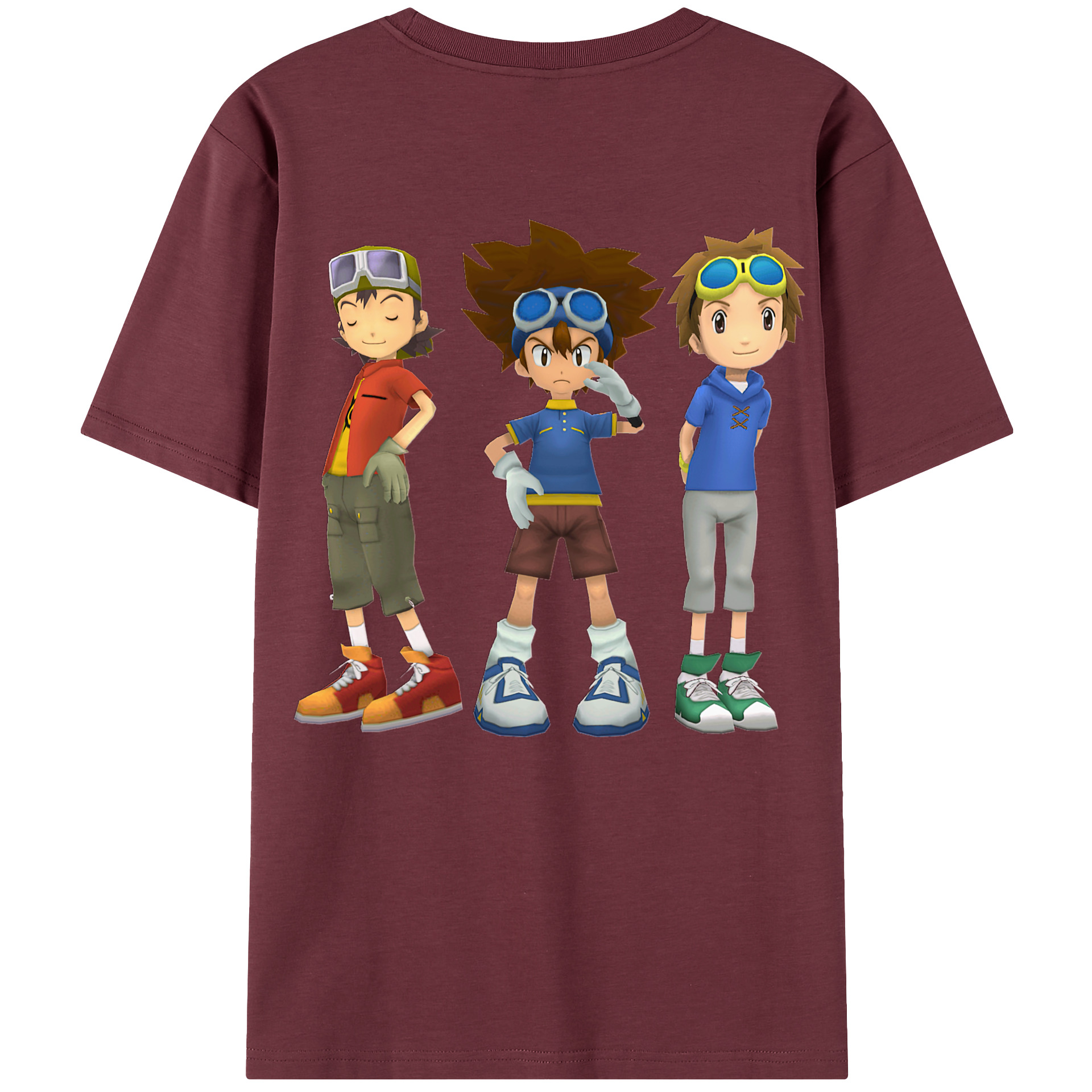 （画像用） Digimon デジタルモンスター/デジモン 綿100％半袖Tシャツ（背面プリント）